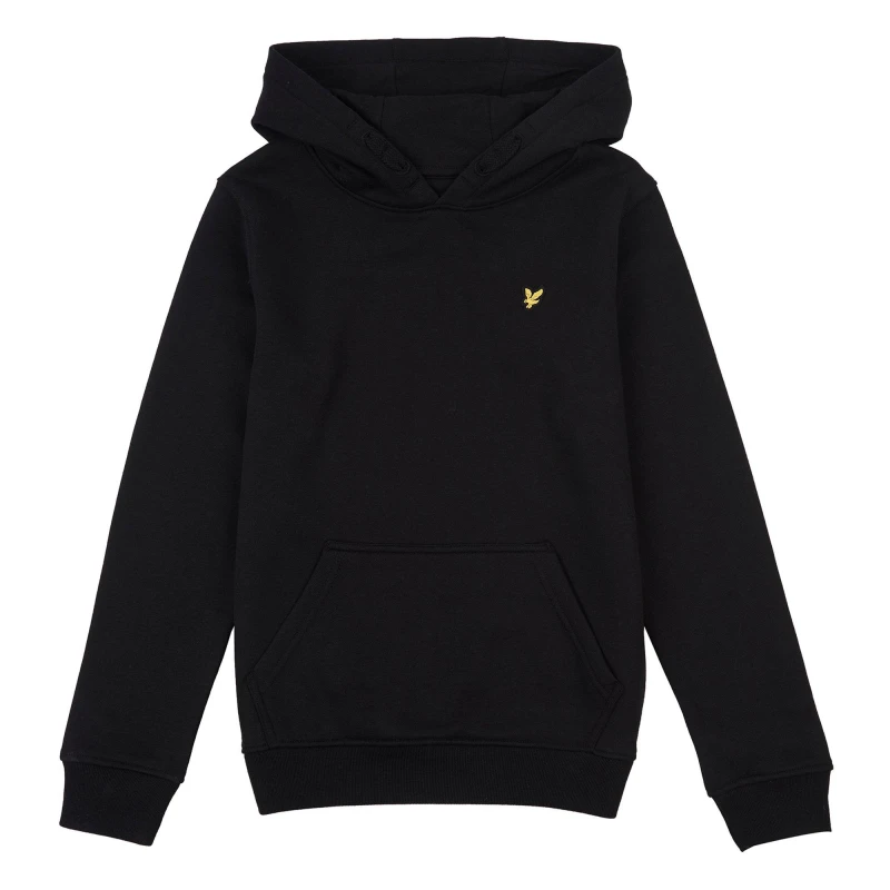 Image of Lyle and Scott Logo Fleece Hoodie Juniors - Black 8 - 9 Years
