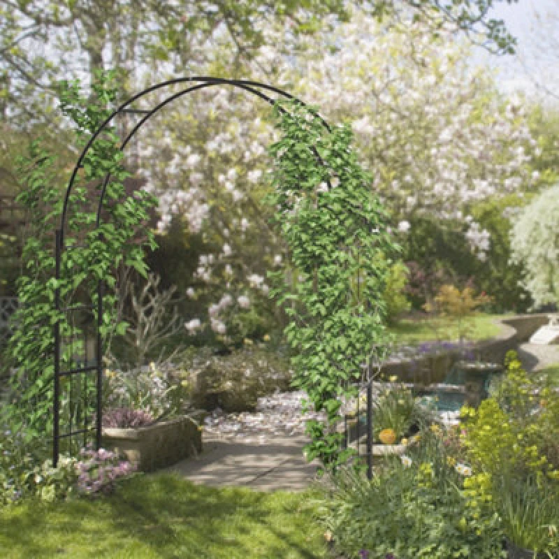 Image of Outsunny 223Cm Garden Arch Trellis, Outdoor Wedding Arbor For Roses, Vines