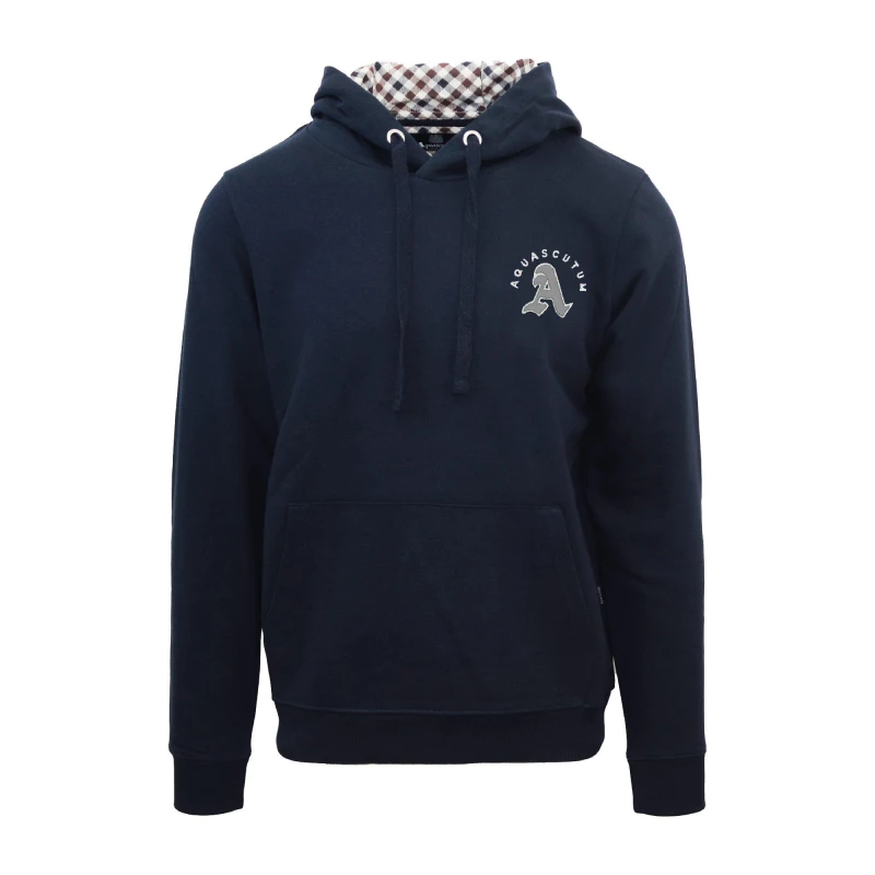 Image of Aquascutum Mens Hooded Sweat Pull Over Hoodie - Blue Male S