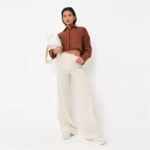 Image of Missguided Leg Masuculine Turn Up Hem Trouser - Beige