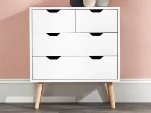 Image of GFW Nyborg White 22 Drawer Chest of Drawers Flat Packed