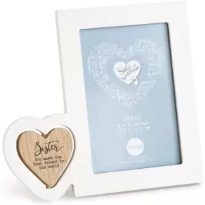 Image of Said with sentiment 7075 Sister Frame, White, Photo Size 6 x 4"