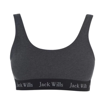 Image of Jack Wills Carter Heritage Scoop Back Bralette - Grey