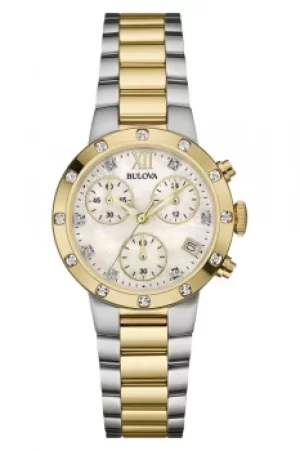 Image of Ladies Bulova Diamond Gallery Chronograph Diamond Watch 98R209