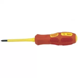 Image of Draper VDE Approved Fully Insulated Cross Slot Screwdriver, No. 1 x 80mm (Sold Loose)