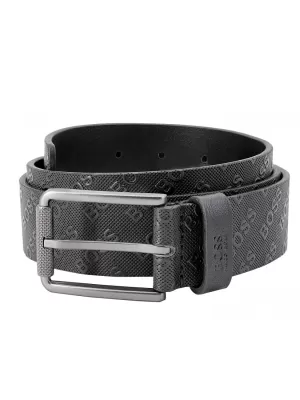 Image of Hugo Boss Tint Leather Belt Black