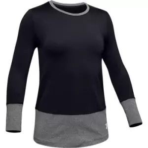 Image of Under Armour ColdGear Long Sleeve Crew Sweatshirt Juniors - Black