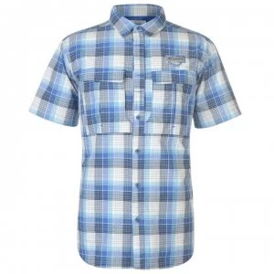 Image of Columbia Short Sleeve Check Shirt Mens - Azul Plaid
