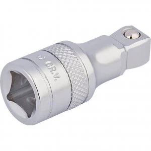 Image of Draper 3/8" Drive Satin Chrome Wobble Socket Extension Bar 3/8" 50mm