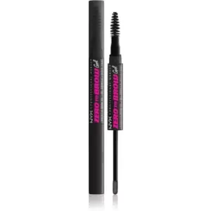 Image of NYX Professional Makeup Zero To Brow Gel eyebrow gel with applicator shade 08 Black 2 ml