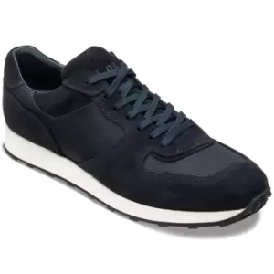 Image of Loake Mens Foster Trainers Navy Suede 9 (EU43)