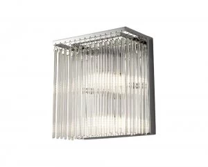 Image of Wall Lamp 3 Light Polished Chrome, Clear Glass
