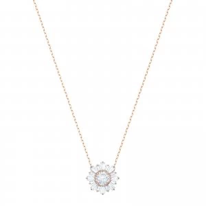 Image of Swarovski Sunshine Rose-Gold Plated White Necklace Jewellery