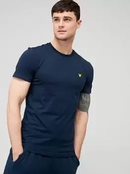 Image of Lyle & Scott Fitness Fitness Martin Short Sleeve T-Shirt - Navy Size M Men
