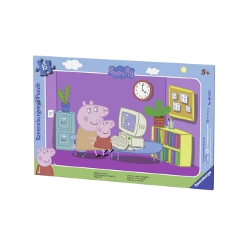 Image of Peppa Pig in Front of The Computer Puzzle - 15 Pieces