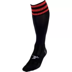 Image of Precision Unisex Adult Pro Football Socks (7 UK-11 UK) (Black/Tangerine)