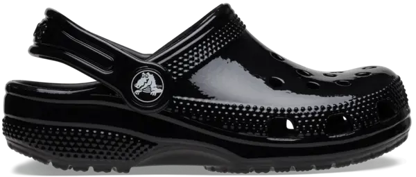 Image of Crocs Kids Classic High Shine Clogs Black J2