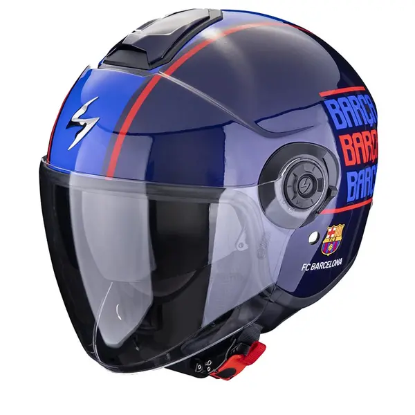 Image of Scorpion Exo-City II FC Barcelona Blue Red Blue Jet Helmet Size XS
