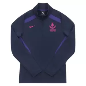 Image of Nike Scottish Thistles Netball quarter Zip Midlayer - Blue