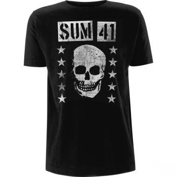 Image of Sum 41 - Grinning Skull Unisex Medium T-Shirt - Black