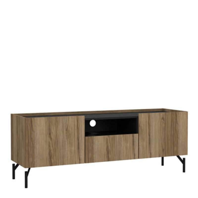Image of Furniture To Go Kendall Tv-Unit With 2 Doors + 1 Drawer Oak And Black