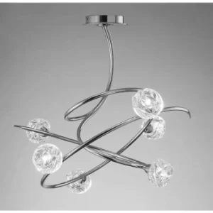 Image of Ceiling light Maremagnum 6 Bulbs G9, polished chrome