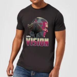 Image of Avengers Vision Mens T-Shirt - Black - S