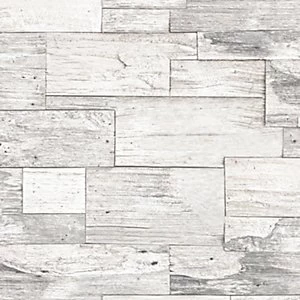 Image of Superfresco Easy Shiplap Wood Decorative Wallpaper - 10m