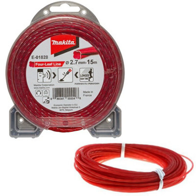 Image of Makita Four Leaf Nylon Grass Trimmer Cord E-01828 Diameter: 2.7mm