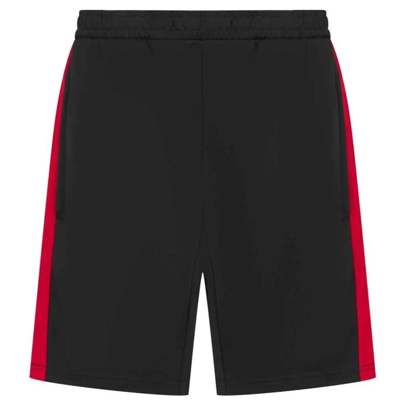 Image of Finden & Hales Knitted Zip Pocket Sweat Shorts in Black Size: 3-4 Years Black Unisex 3-4 Years