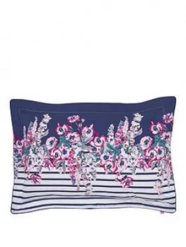 Image of Joules Cottage Garden Border Stripe 100% Cotton Oxford Pillowcase