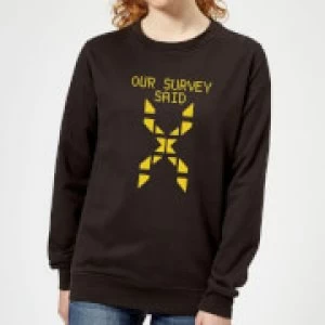 Image of Family Fortunes Our Survey Said Womens Sweatshirt - Black - 5XL