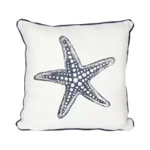 Image of Coastal Charm Square Starfish Cushion