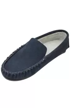 Image of Berber Fleece Lined Suede Moccasins