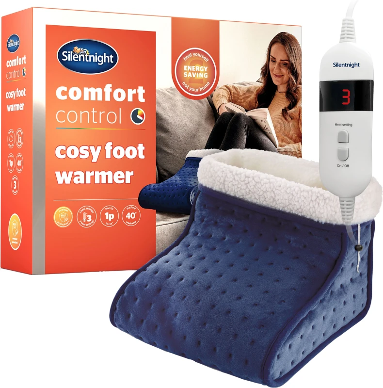 Image of Silentnight Comfort Control Cosy Foot Warmer - Navy Navy W73OI Unisex