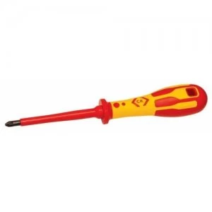 Image of C.K Tools Dextro Pozi Drive Star Head VDE Insulated Screwdriver - PZ2 200mm