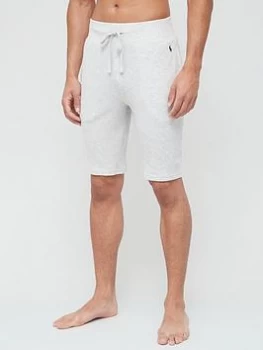Image of Polo Ralph Lauren Waffle Lounge Shorts - English Heather , English Heather, Size L, Men