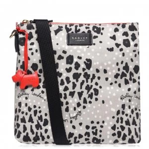 Image of Radley Leopard Small Zip Top Crossbody Bag - ALUMINIUM
