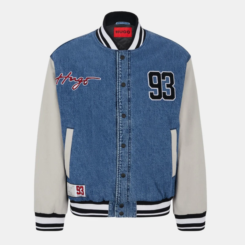 Image of Hugo Mens Denim Jacket Bright Blue male S