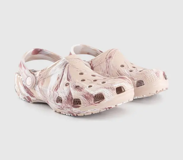 Image of Crocs Womens Classic Clogs Marbled Quartz Multi Pink, 8
