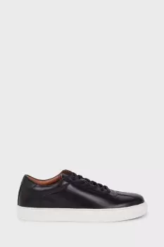Image of Leather Smart Black Trainer