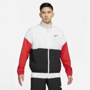 Image of Nike M Nk Jacket Starting Five, White/Black/University Red/Black, Male, Track Jackets, CW7348-101
