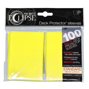 Image of Ultra Pro Lemon Yellow Card Sleeves - 100 Sleeves