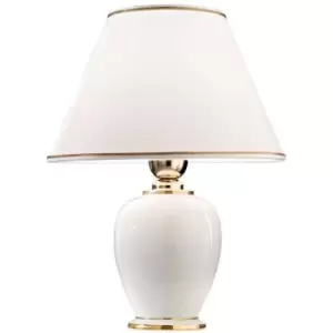 Image of Table lamp GIARDINO ivory 1 bulb Diameter 25 Cm