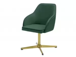 Image of LPD Felix Green Velvet Upholstered Fabric Office Chair
