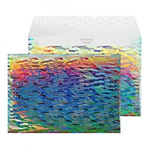 Image of Creative Holographic Coloured Envelopes C5 Peel & Seal 162 x 229mm Plain 140 gsm Water Cascade Pack of 100