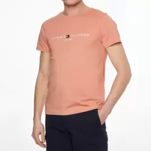 Image of Tommy Hilfiger Mens Tommy Logo T-Shirt - Light Pink - M