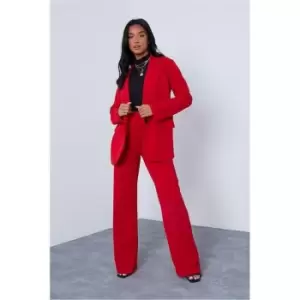 Image of I Saw It First Red Petite Oversized Longline Blazer - Red