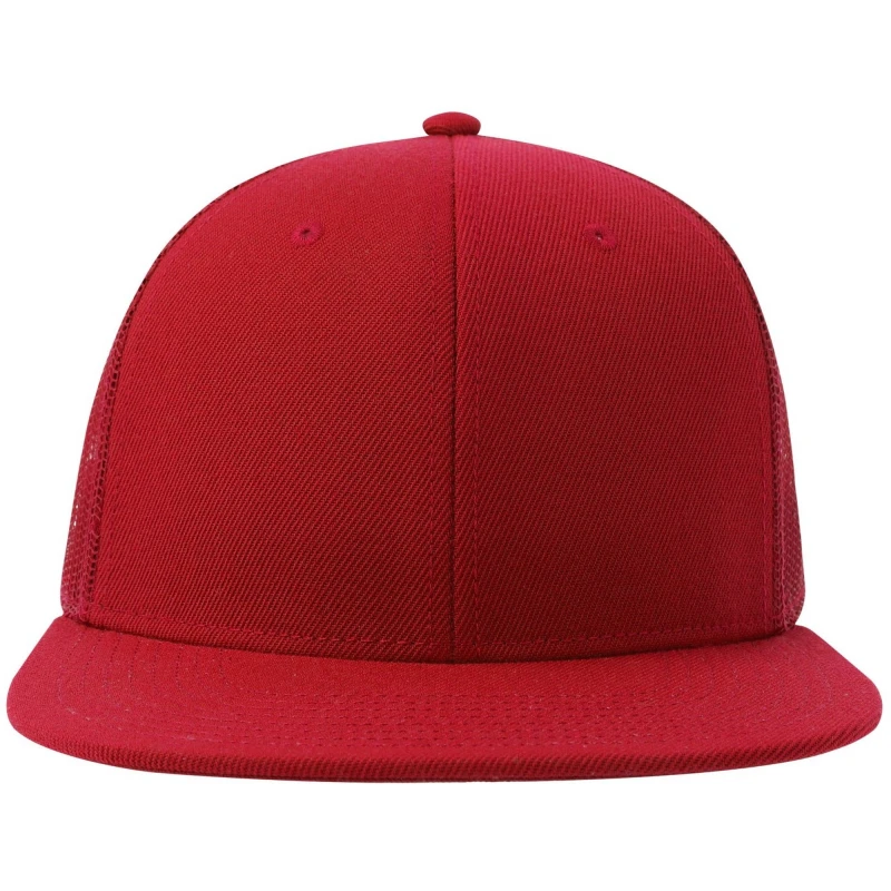 Image of Atlantis Atlantis Men Mesh 6 Panel Trucker Cap in Red Red One Size Male 5063527148933