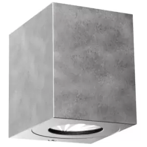 Image of Canto kubi LED Dimmable Outdoor Up Down Wall Lamp Galvanized, IP44, 2700K